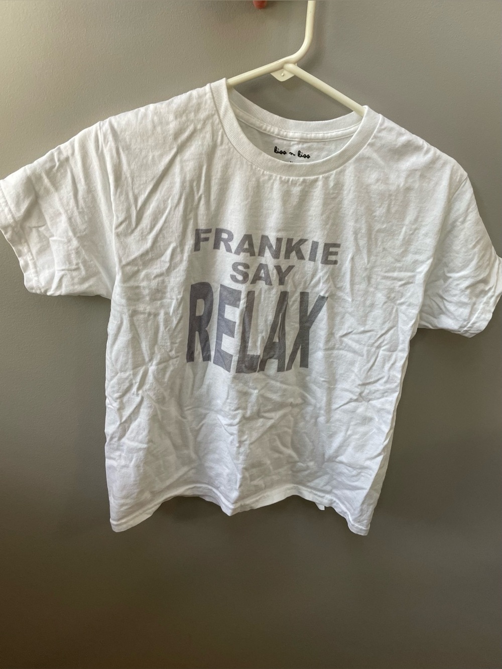 White "Frankie Say Relax" Graphic Tee